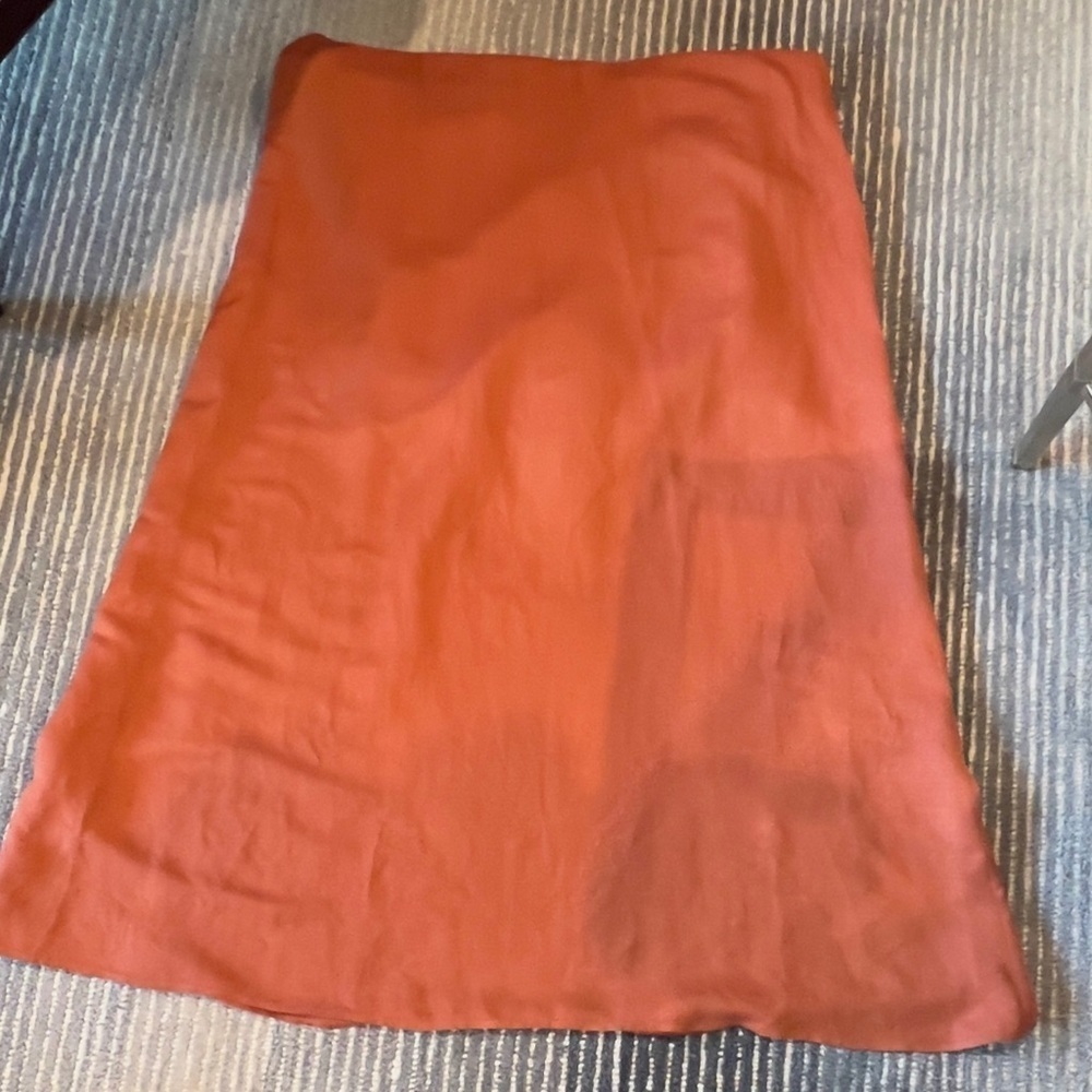 Adriana Degreas size Small strapless linen maxi dress, cutout just below bust - Picture 6 of 10